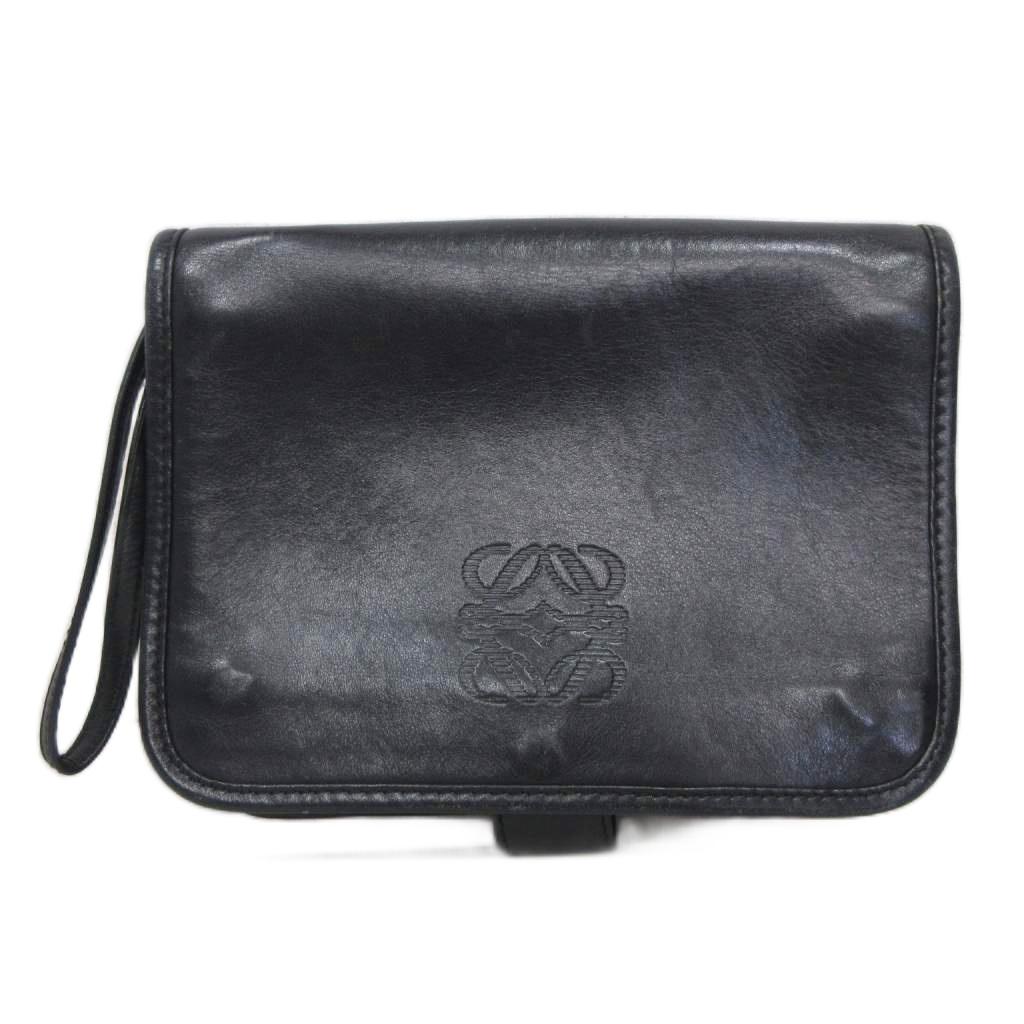 【中古】ロエベ LOEWE アナグラム 型押しロゴ セカンドバッグ クラッチ レザー メンズ 【ベクトル 古着】 260702|ブランド古着の買取販売ベクトル