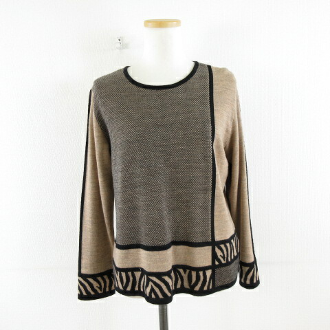 【中古】インポート ロッサ Rossa ウールニット セーター 長袖 総柄 茶 黒 44 *A692 レディース 楽天市場】【中古】インポート ロッサ Rossa ウールニット セーター