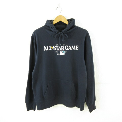【中古】フォーティーセブン ’47 ALL STAR GAME パーカー 裏起毛 長袖 刷り上げる 紺 L *A211 メンズ 【ベクター 古着】 250924