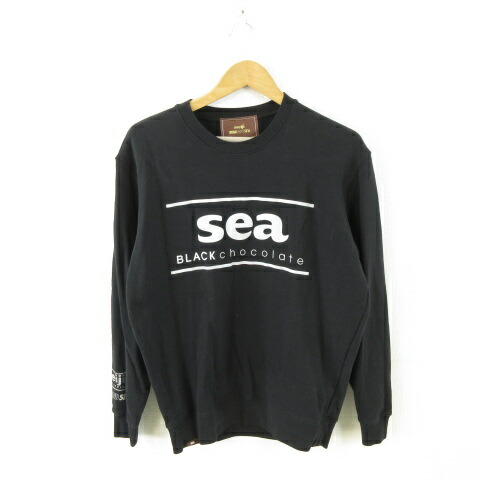 【中古】ウィンダンシー WIND AND SEA meiji コラボ トレーナー スウェット プリント 長袖 黒 M *A592 メンズ 【ベクトル 古着】 260209