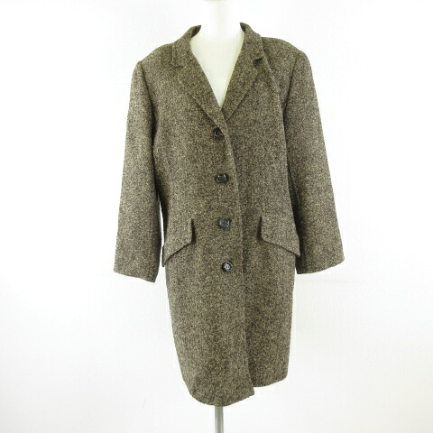 【中古】REMY ROSE チェスターコート ロング 長袖 茶 2 *T43 レディース 【ベクトル 古着】 260304