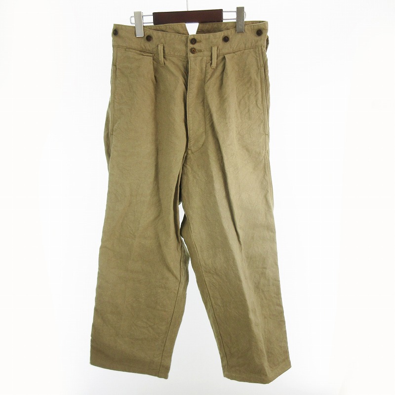 【中古】ナイジェルケーボン NIGEL CABOURN 25SS FRENCH WORK PANT HEMP CANVAS フレンチ ワークパンツ ミリタリー ヘンプ 8050-00-50000 カーキ 32 ボトムス メンズ 【ベクトル 古着】 251025