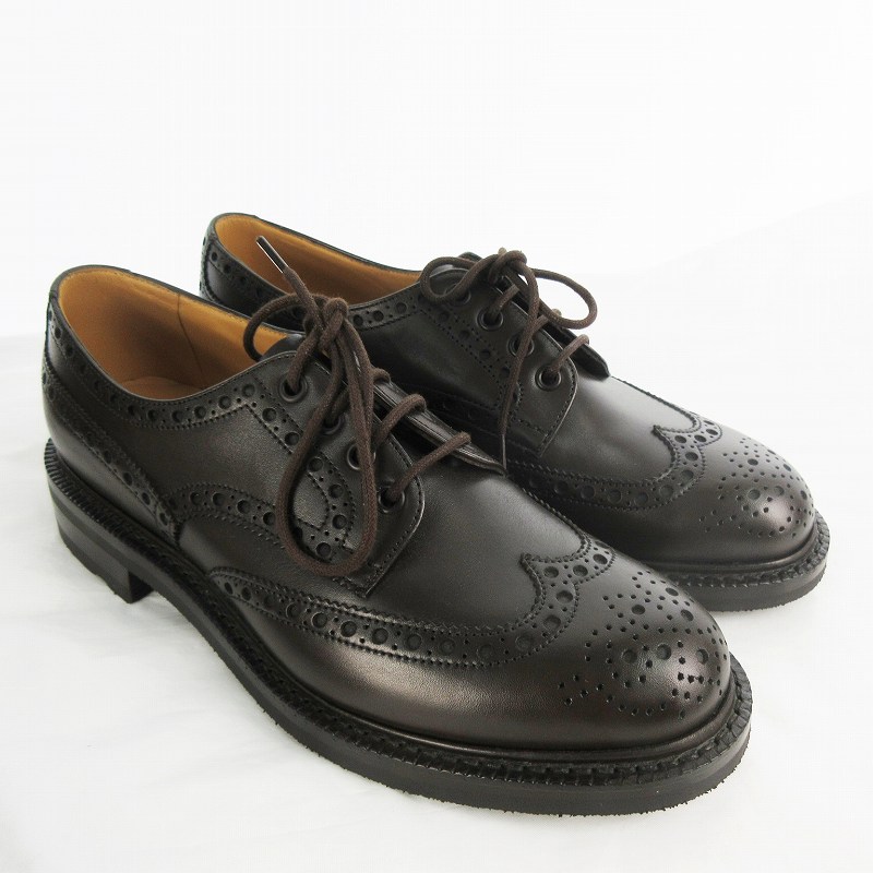【中古】未使用品 チャーチ church's 70 G 約26ｃｍ Horsham Lace-up ラウンドトゥ レースアップ シューズ ウイングチップ 181ラスト EEC357 ブラウン 茶 革靴 メンズ 【ベクトル 古着】 251110