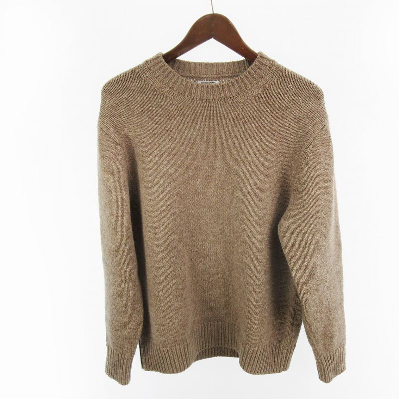 【中古】Yonetomi ヨネトミ 2 SOFT LAMB WOOL KNIT P/O 95-244-026 編み物 スウェーター ベージュ 赤銅色 ホンブルグ帽 子ヒツジ 絨毛 日本製 トップス メンズ 【ベクター 古着】 260228 トップス-メンズファッション-ニット・セーター