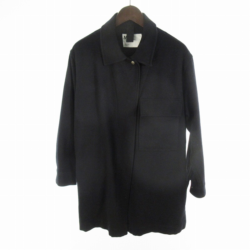 【中古】マーガレットハウエル MHL. 23AW 1 オーバーシャツ コート 595-3225505 紺 ネイビー ウール レディース 【ベクトル 古着】 260302