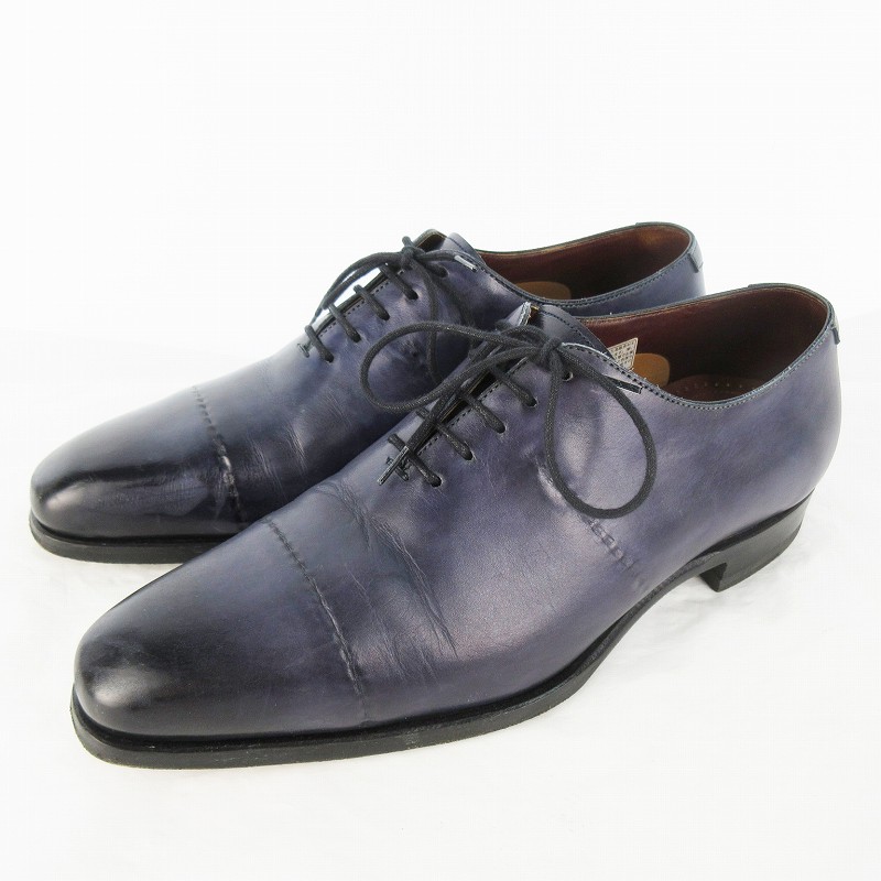 【中古】マグナーニ MAGNANNI SELECCION 選りぬき 39 約25ｃｍ 商行為シューズ 19881 内鳥毛式 大広間とり捨てる パティーヌ 米国海軍 紺 引っ切り無い手当て 革靴 メンズ 【ベクター 古着】 260314