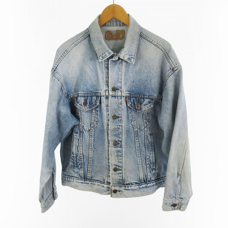【中古】リーバイス Levi's USA製 L 70507-0218 デニムジャケット Gジャン トラッカー 裏刻印 523 4th 80’S 90’S インディゴ ヴィンテージ オールド 色落ち〇 メンズ 【ベクトル 古着】 260318