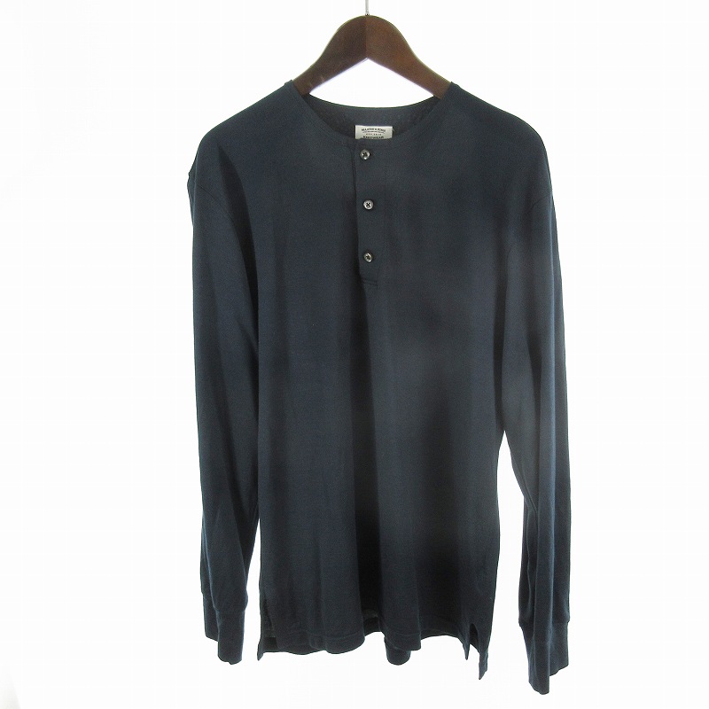 【中古】MAATEE&SONS マーティーアンドサンズ MT3303-0805C 240/2 SILK PIQUE HENRY TEE L/S カットソー ヘンリーネック 2 紺 ネイビー メンズ 【ベクトル 古着】 260504|ブランド古着の買取販売ベクトル