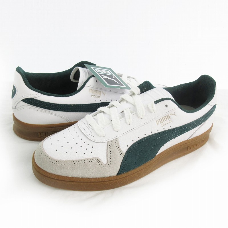【中古】未当て嵌める品 ピューマ PUMA US10 28珊 INDOOR magforlia PASSOVER EXCLUSIVE マグフォリア 401360-05 スニーカー WHITE/DARK MYRTLE/GUM 靴 メンズ 【ベクター 古着】 260524