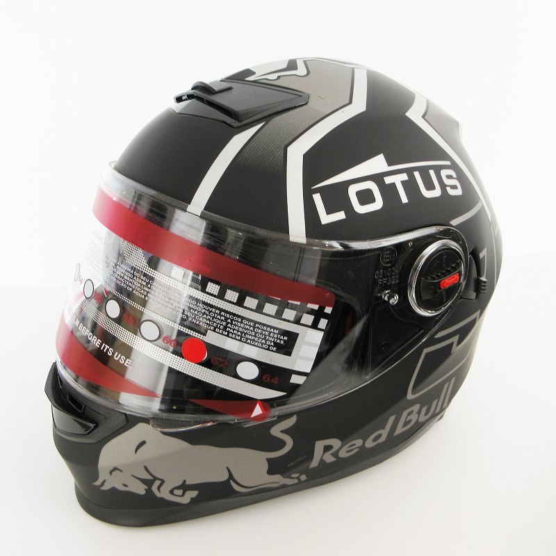 【中古】未使用品 RedBull レッドブル ヘルメット フルフェイス XLサイズ 62 LOTUS マットブラック 黒 装飾品 メンズ 【ベクトル 古着】 260711｜ブランド古着の買取販売ベクトル