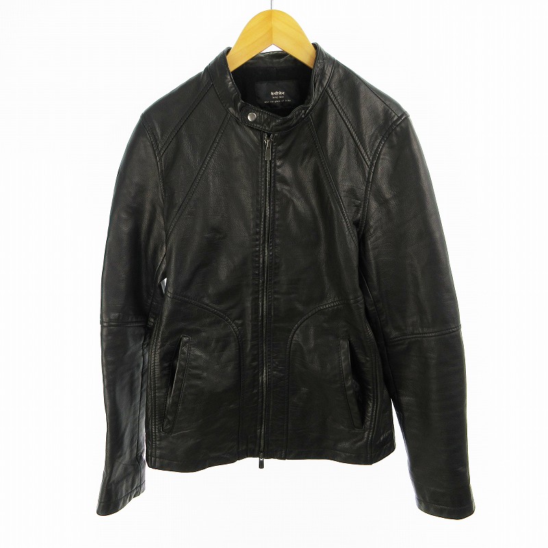 【中古】Cathy Jane キャシージェーン 1 レザージャケット シングル ライダース ブラック 黒 牛革 革ジャン ブルゾン メンズ 【ベクトル 古着】 260727｜ブランド古着の買取販売ベクトル 8,324円