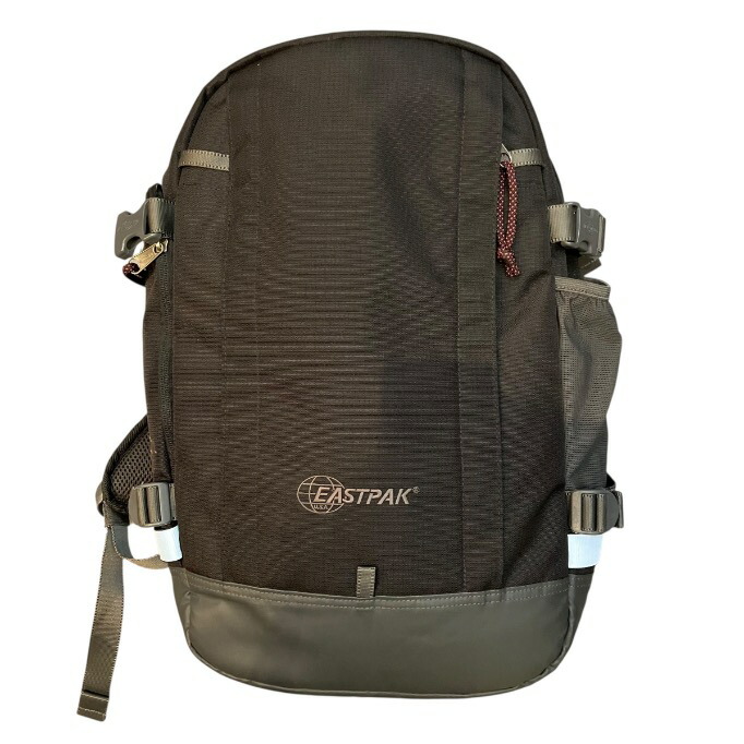 （古着）eastpak usa リュック バッグパック ブラック ボトムレザー 雑貨 古着 80s USA製 EASTPAK ボトムレザー ナイロン リュック