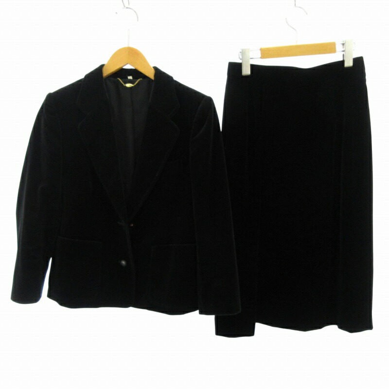楽天市場】美品【中古】レリアン Leilian ブラックフォーマルスーツ