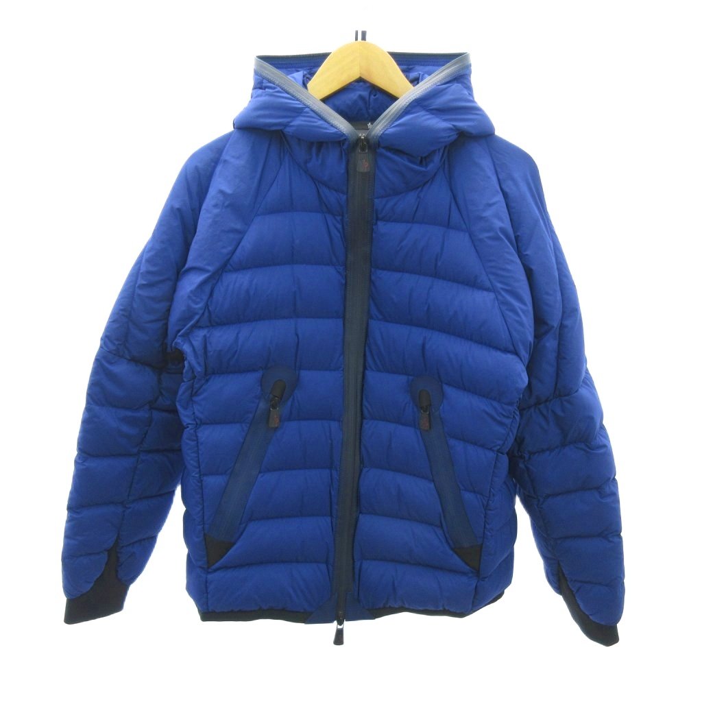 【中古】モンク軌跡 MONCLER 美品 BARNAVE 落ちこむ上衣 ジップアップ ロゴタイプ 継ぎ切れ 2 青 青碧 H20971A00023 1109 ☆AA★ メンズ 【ベクター 古着】 251109