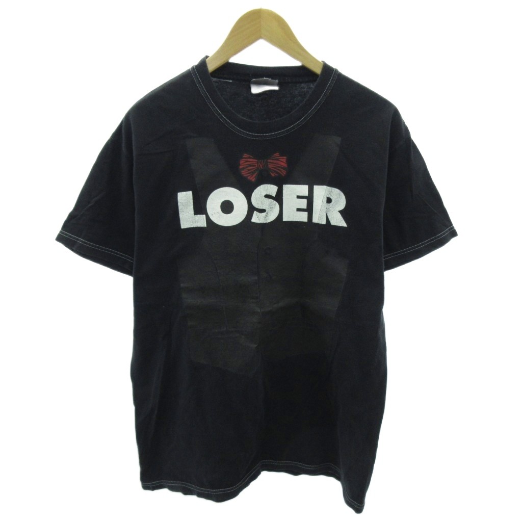 【中古】ヴィンテージ VINTAGE 00s LOSER SUBPOP Tシャツ 両面 プリント 半袖 M 黒 ブラック 1213 メンズ 【ベクトル 古着】 251213