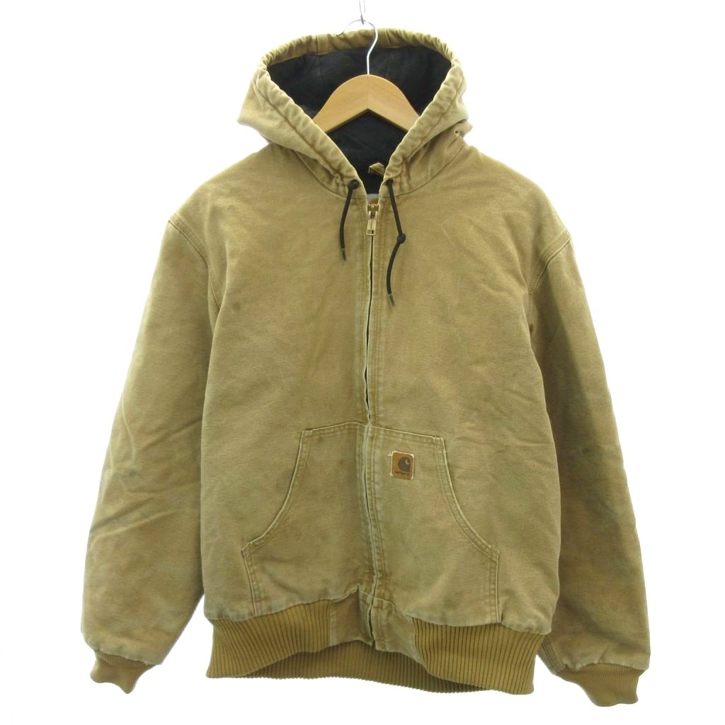 【中古】カーハート carhartt 00s アクティブジャケット パーカー ロゴ パッチ メキシコ製 M ベージュ 0109 メンズ 【ベクトル 古着】 260109