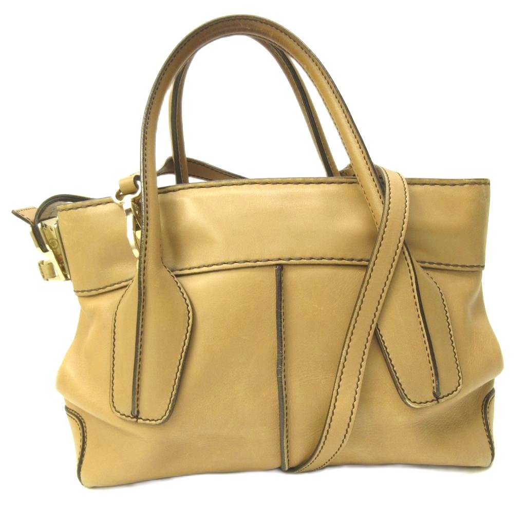 【中古】トッズ TOD'S Dバッグ 2way ハンドバッグ ショルダー レザー ベージュ 0309 レディース 【ベクトル 古着】 260309|ブランド古着の買取販売ベクトル