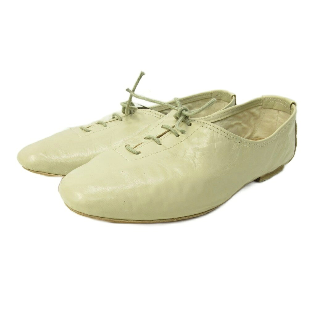 【中古】ポルセリ PORSELLI プラージュ Plage 別注 23AW jazz フラットシューズ レザー ベージュ 35 22.0cm ベージュ 0309 レディース 【ベクトル 古着】 260309|ブランド古着の買取販売ベクトル