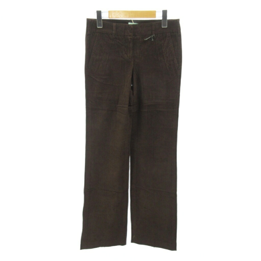 【中古】未使用品 レッド ヴァレンティノ RED VALENTINO タグ付き コーデュロイパンツ フレア V金具 38 茶 ブラウン 0330 レディース 【ベクトル 古着】 260330