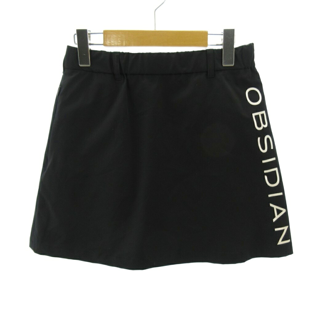 【中古】オブシディアン OBSIDIAN 美品 ミニスカート ロゴタイプ 刷り上げる S 黒 黒いこと 0423 レディース 【ベクター 古着】 260423