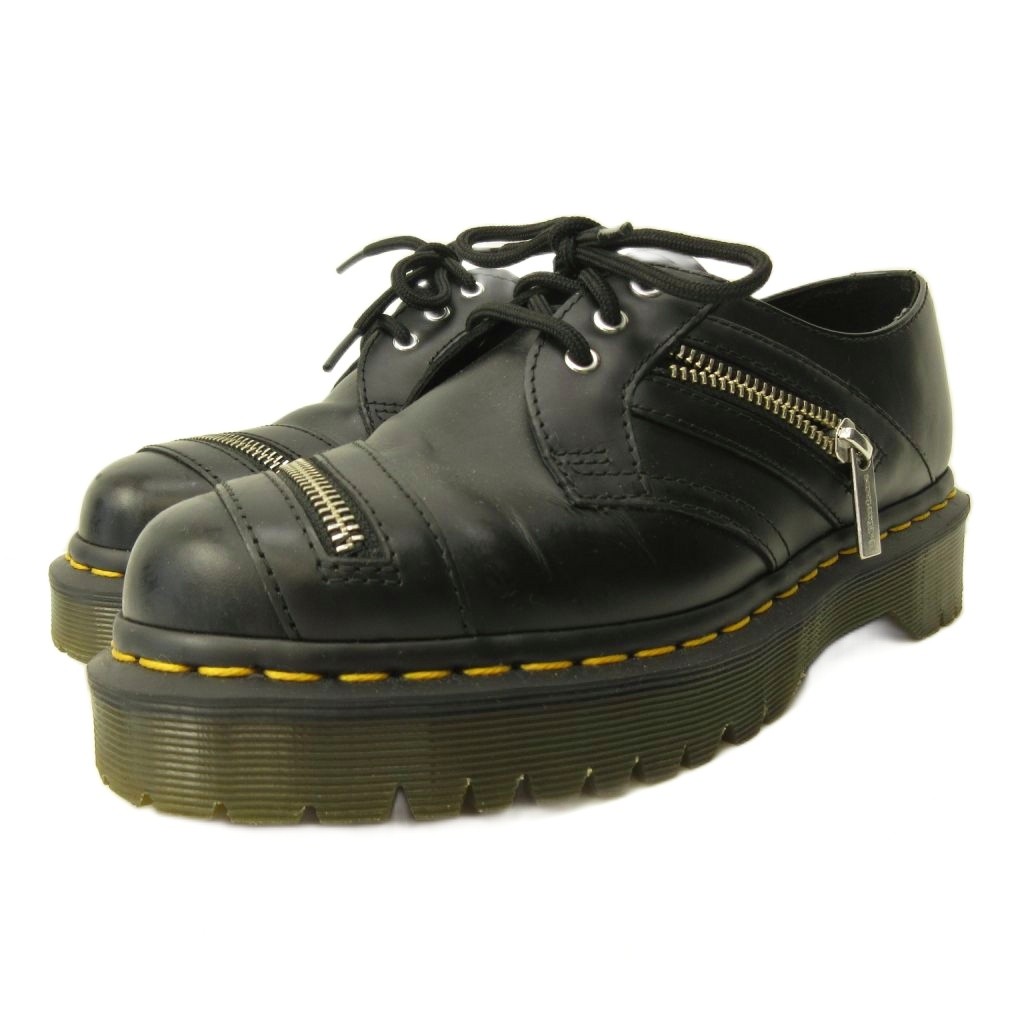 【中古】御医者さんマーチン DR.MARTENS 1461 BEX ZIP オックスフォードシューズ なめし革 ジップ 厚底 5 24.0糎 黒 黒いこと 0516 レディース 【ベクター 古着】 260516