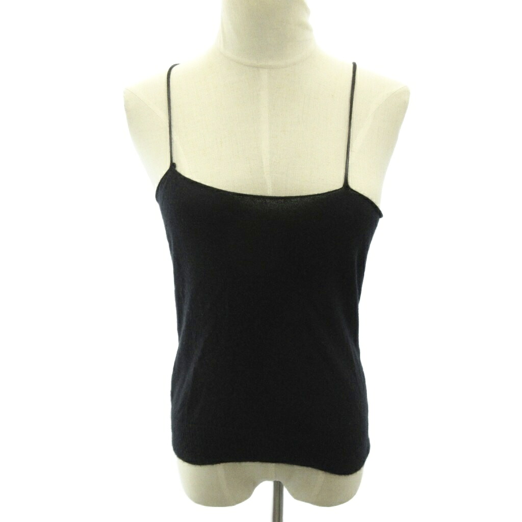 【中古】シャネル CHANEL カシミヤ100% ニット キャミソール ココマーク 黒 ブラック 0516 ☆AA★ レディース 【ベクトル 古着】 260516｜ブランド古着の買取販売ベクトル