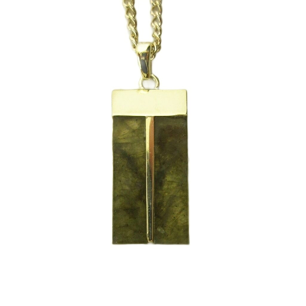 【中古】極点スミス PAUL SMITH Labradorite ラブラドライト 一皿首飾り 佩び物 チェーン店 ゴールド色合い 0522 メンズ 【ベクター 古着】 260522
