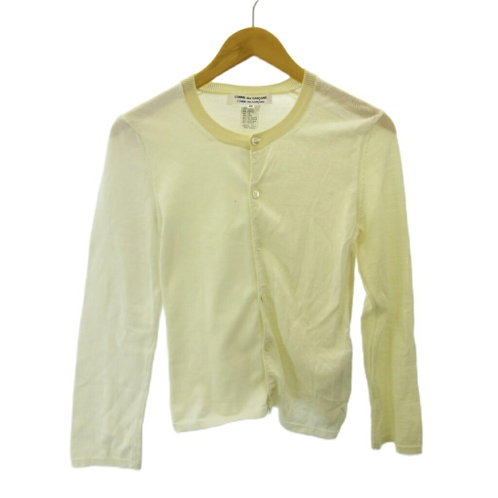 【中古】コムデギャルソンコムデギャルソン COMME des GARCONS COMME des GARCONS 編み物 ジレー うつり変わり 羊毛 綿織物 リネン 長袖 XS 白 白いこと ベージュ 0604 レディース 【ベクター 古着】 260604