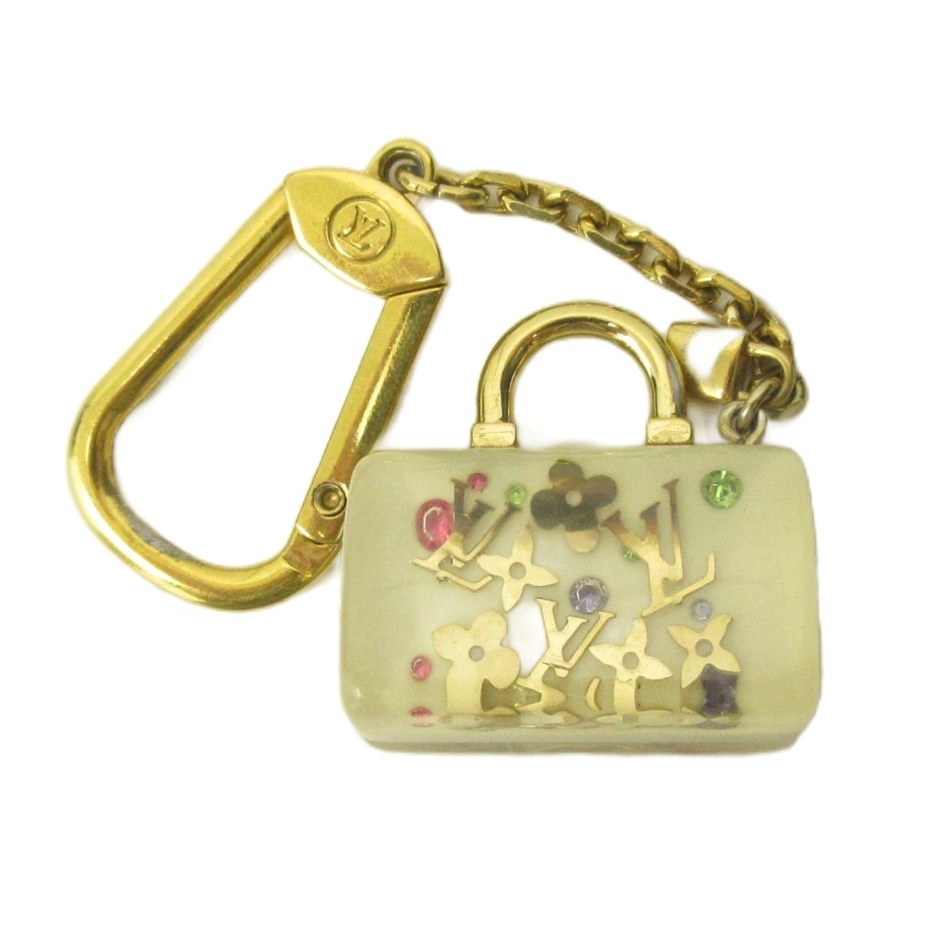 【中古】ルイヴィトン LOUIS VUITTON ポルトクレ スピーディ アンクルージョン 御徒面子 キーホルダー チェーン店 白 白いこと ゴールド色つや M65416 0604 レディース 【ベクター 古着】 260604