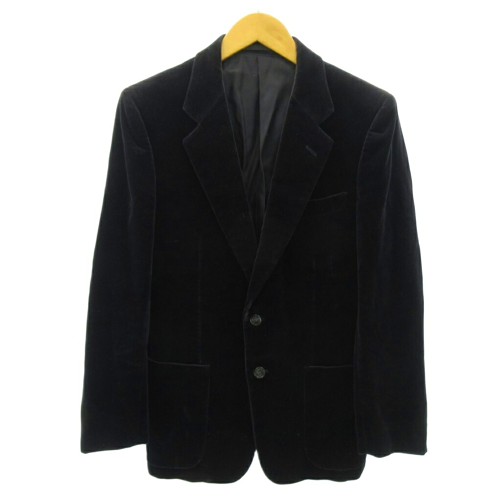 【中古】イヴサンローラン YVES SAINT LAURENT プールオム テーラードジャケット 天鵞絨 総裏 2B 紫 パープル 0607 メンズ 【ベクター 古着】 260607
