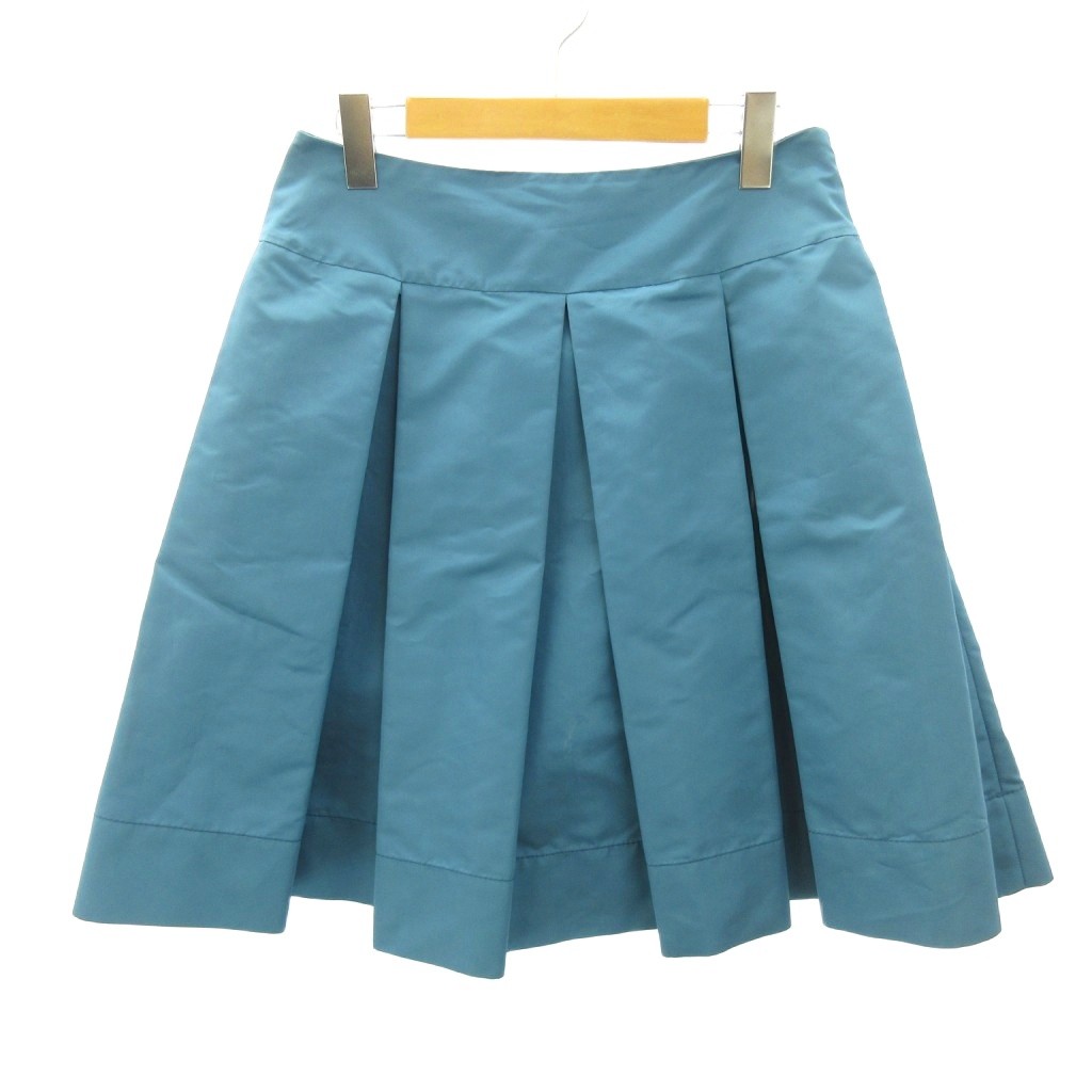 【中古】プラダ PRADA ギャザースカート 絹 シルク ひざ丈 38 水色 ライトブルー 0716 ☆AA★ ■IBO100 レディース 【ベクトル 古着】 260716|ブランド古着の買取販売ベクトル