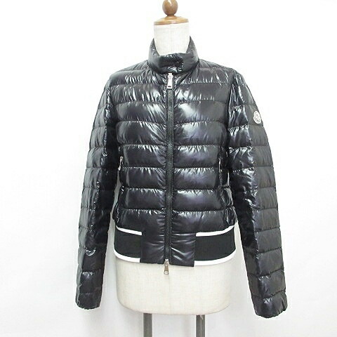 【中古】モンク軌跡 MONCLER エレヴァン EREVAN 上衣 落ち込む上衣 遊撃手 照明ランプ色合い ナイロン 肋材 伝達ルート 黒いこと 黒 白いこと 白 0 レディース 【ベクター 古着】 211218