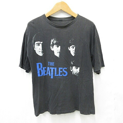 【中古】THE BEATLES vintage 90s ビートルズ Tシャツ バンドT 半袖 丸首 プリント ブラック 黒 墨黒 メンズ 【ベクトル 古着】 251031