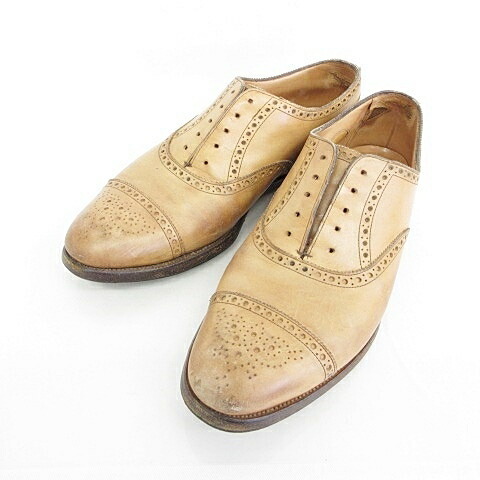 【中古】エドワードグリーン EDWARD GREEN ドレスシューズ ビジネスシューズ 革靴 レザーシューズ メダリオン ブラウン 9/9.5E メンズ 【ベクトル 古着】 260312