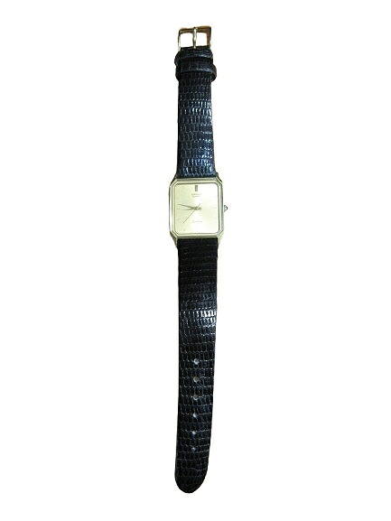 【中古】セイコー SEIKO 7731-5210 DOLCE クォーツ 腕時計 革 レザー バンド ゴールド カラー 黒 QQQ メンズ 【ベクトル 古着】 260406