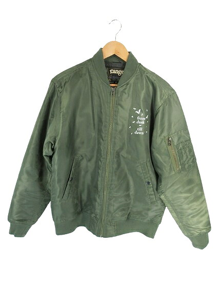 【中古】レンジ range ジャケット フライト MA-1 ロゴ プリント カーキ サイズL QQQ メンズ 【ベクトル 古着】 260716|ブランド古着の買取販売ベクトル