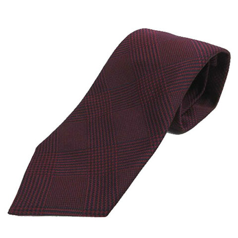 【中古】アクアスキュータム AQUASCUTUM ネクタイ イタリア製 シルク100％ グレンチェック ピンクパープル ネイビー 紺 メンズ 【ベクトル 古着】 250702