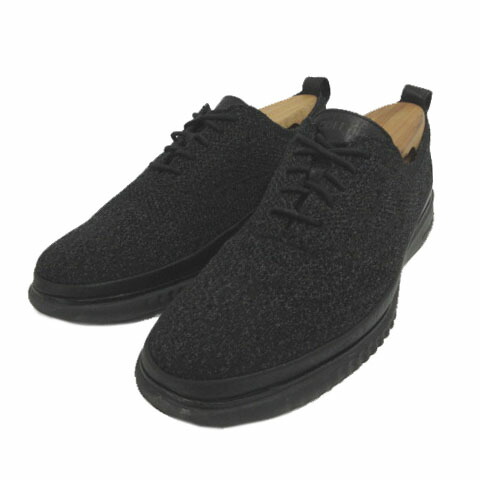 【中古】コールハーン COLE HAAN ゼログランド スティッチライト オックスフォード ウォーターレジスタント C28383 ブラック 黒 8.5M メンズ 【ベクトル 古着】 260108