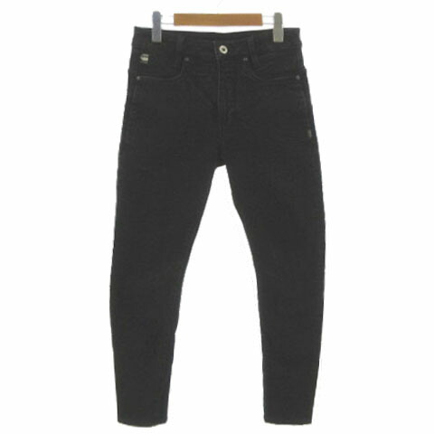 【中古】ジースターロウ G-Star RAW D-STAQ 3D Slim Jeans デニム ロゴタイプ一皿 ユーズド工業 伸ばすこと 綿織物混 黒いこと 黒 27 メンズ 【ベクター 古着】 260608