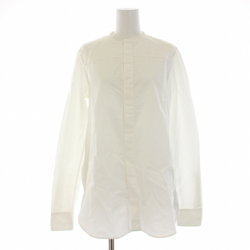 楽天市場】BLAMINK コットンクルーネックランタンスリーブブラウス