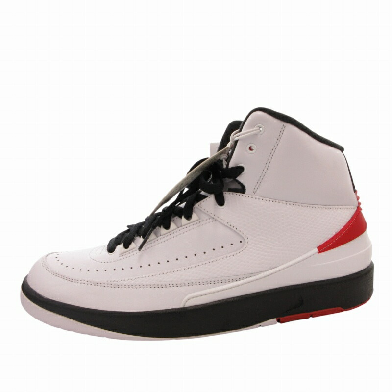 【中古】未当て嵌める品 ナイキ NIKE 引き舟付き添い人 AIR JORDAN 2 RETRO スニーカー シューズ 28.5糎  白いこと バーシティーレッド 黒いこと DX2454-106 /FF2 0830 ■GY20 ●TZ メンズ 【ベクター 古着】 240830