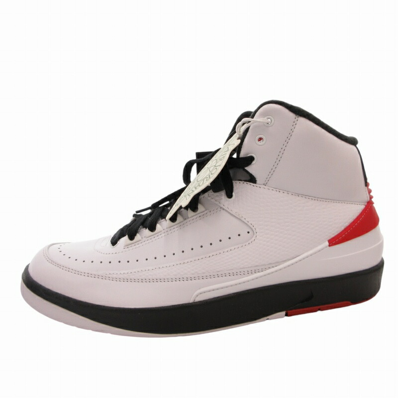 【中古】未当て嵌める品 ナイキ NIKE 引き舟付き添い人 AIR JORDAN 2 RETRO スニーカー シューズ 28.5糎  白いこと バーシティーレッド 黒いこと DX2454-106 /FF4 0830 ■GY20 ●TZ メンズ 【ベクター 古着】 240830