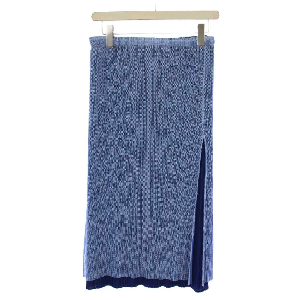 【中古】筋目プリーズ PLEATS PLEASE イッセイミヤケ タイトスカート ロング 花の冠yd 2 青 PP41-JG856 /BM ■MU レディース 【ベクター 古着】 260219 レディースファッション-ボトムス-スカート
