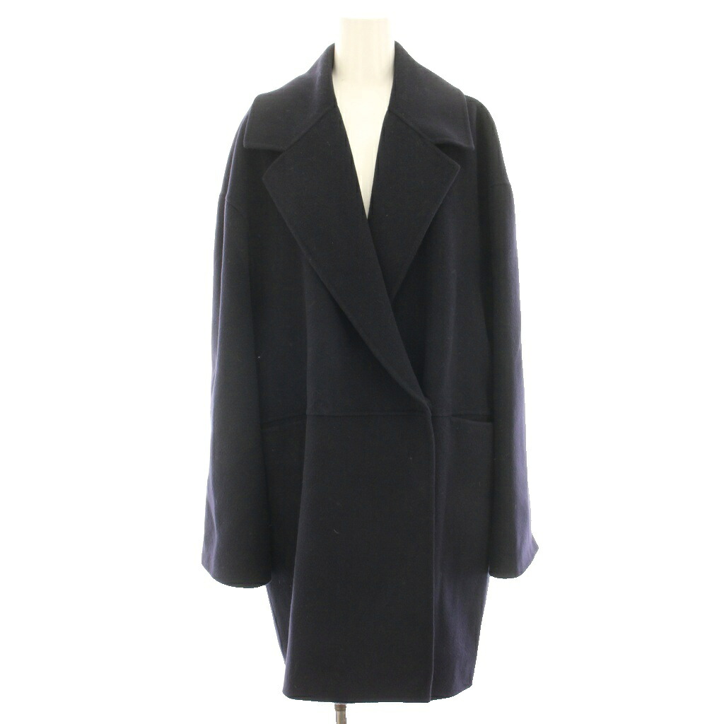【中古】ノーブル NOBLE 23AW Super160sリバーミドルコート チェスターコート ロング ウール 38 紺 ネイビー 23020240503040 /HN ■BM レディース 【ベクトル 古着】 260403
