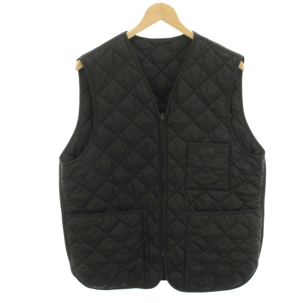 【中古】バブアー Barbour × MARKAWARE × EDIFICE 別注 24AW QUILTING VEST 中綿ベスト キルティング 1 黒 ブラック 242MGIS002 /HN ■BM メンズ 【ベクトル 古着】 260403