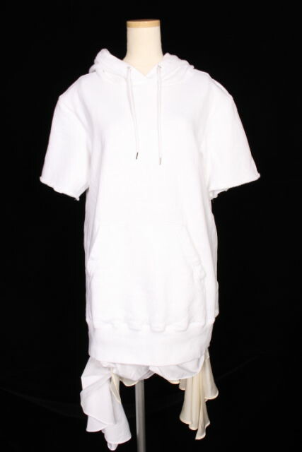 中古 サカイ Sacai 18ss ワンピース フーデッド プルオーバー 半袖 ミニ 1 白 ホワイト 18 038 Tk レディース ベクトル 古着 Francophile Dk