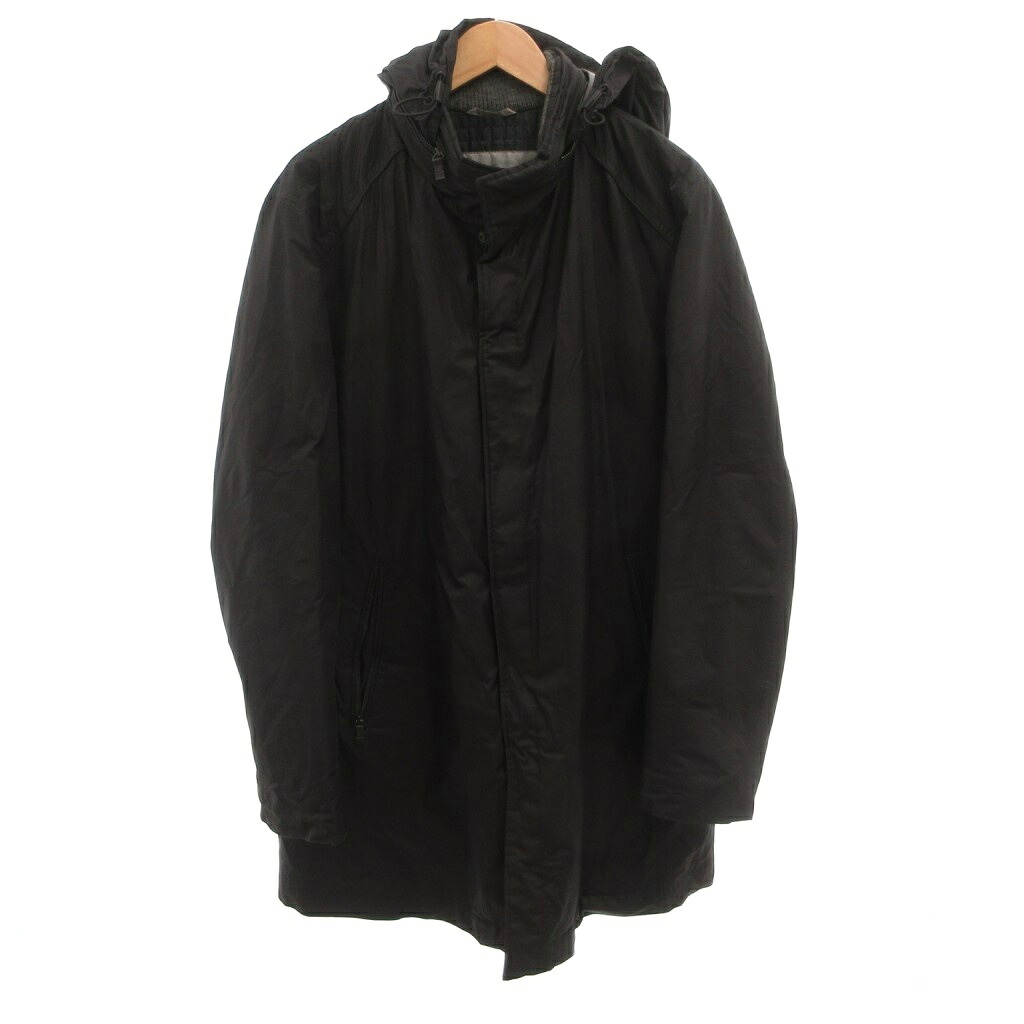 【中古】ヒューゴボス HUGO BOSS フーデットコート ひざ丈 54 黒 ブラック /FF ■ECG007 メンズ 【ベクトル 古着】 260709|ブランド古着の買取販売ベクトル
