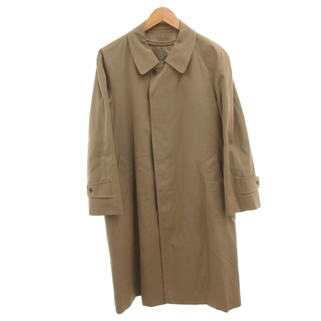 【中古】アクアスキュータム AQUASCUTUM ステンカラーコート シルク混 ライナー付き ロング ベージュ /FF ■ECG007 メンズ 【ベクトル 古着】 260709|ブランド古着の買取販売ベクトル