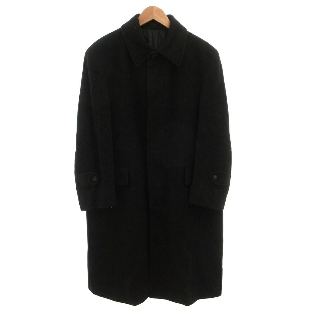 【中古】ポールスチュアート PAUL STUART ステンカラーコート カシミヤ ロング M 黒 ブラック /FF ■ECG007 【ベクトル 古着】 260709｜ブランド古着の買取販売ベクトル