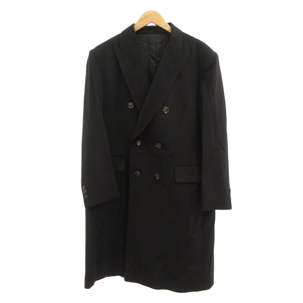 【中古】システム SYSTEM 1950 ポロコート ピークドラペル メルトン 黒 ブラック /JS ■ECF007 メンズ 【ベクトル 古着】 260716｜ブランド古着の買取販売ベクトル